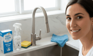 Try my easy deep clean for your kitchen sink and get sparkling results in a jiffy