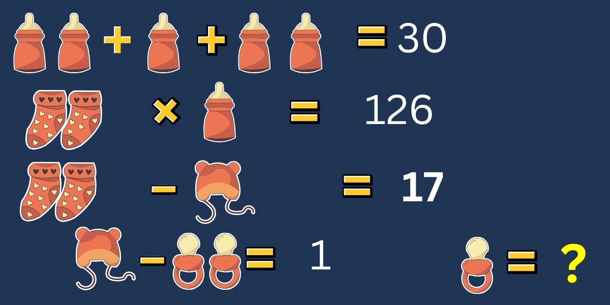 Test your IQ with this crack the code brain teaser: can you solve the baby gear equation in just 10 seconds?