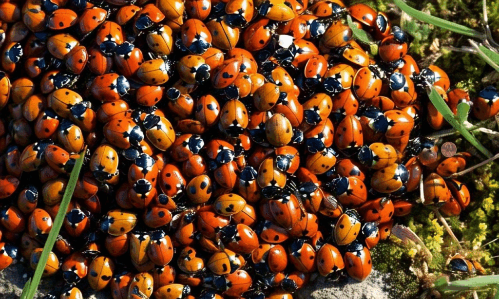 Find the coin brain teaser challenge: spot the hidden coin among the ladybirds in under 7 seconds to showcase your genius IQ!