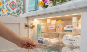 How to organize under the bathroom sink so it actually works