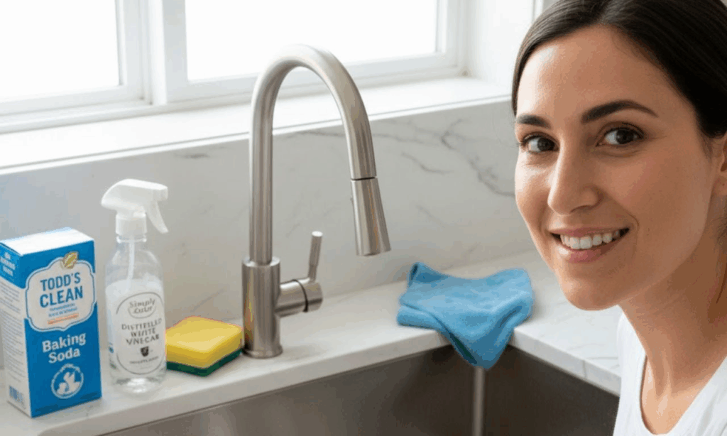 Try my easy deep clean for your kitchen sink and get sparkling results in a jiffy