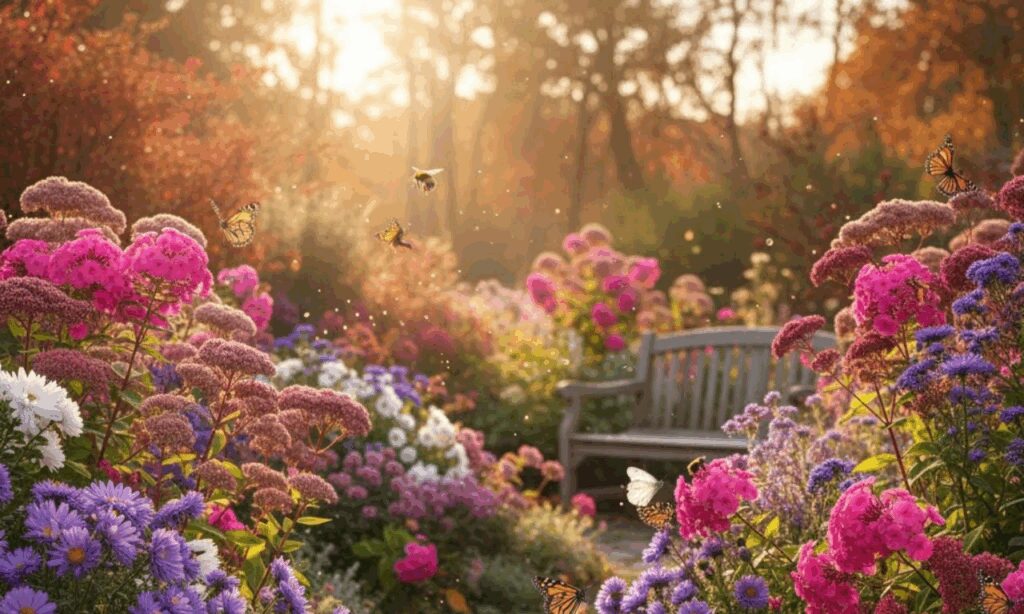 These late-autumn flowers still attract butterflies and bees when everything else fades